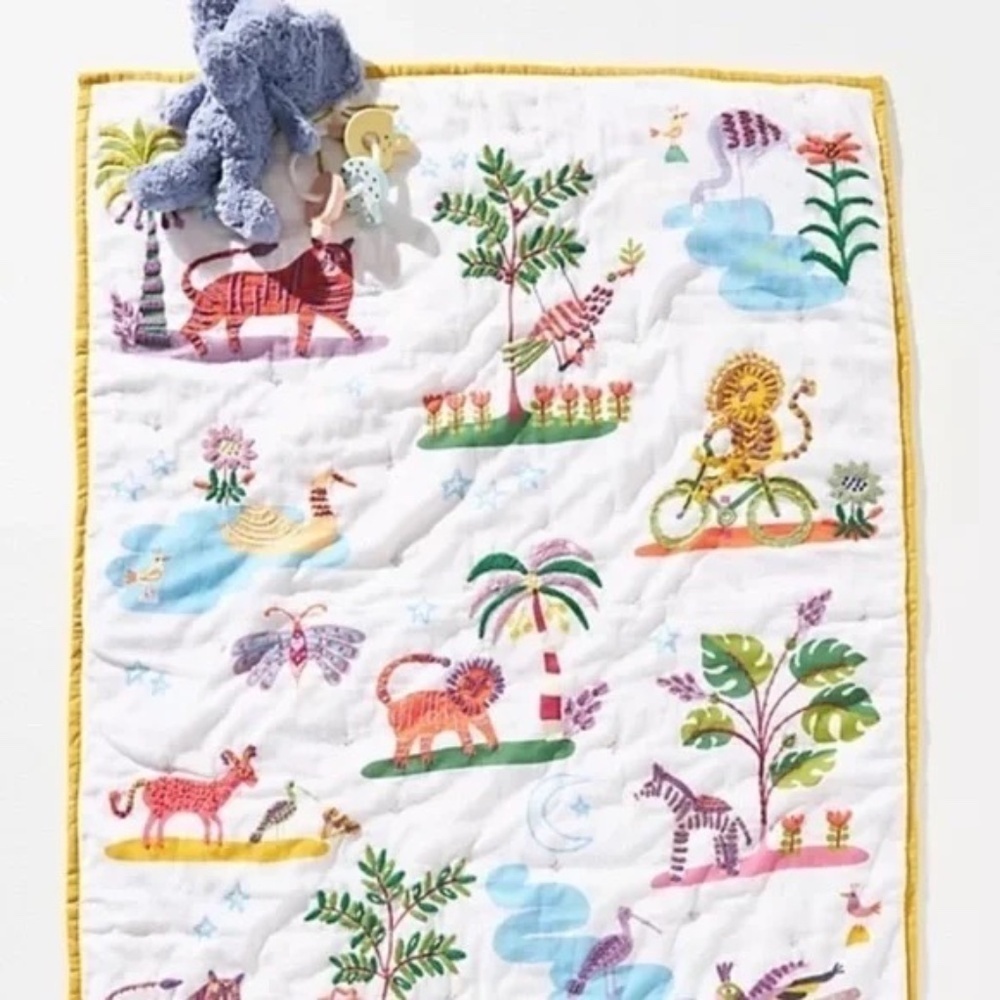 NWT Anthropologie Sloan Baby Quilt